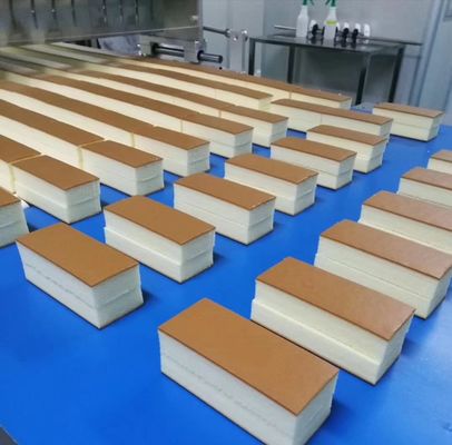 Купить Полная газировка шифонового торта Аутонатик для промышленной продукции торта с Гроутер и печью тоннеля Производство в сети