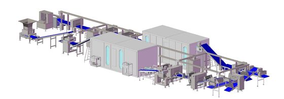 Купить ZKSD900 Автомобильная линия ламинирования кондитерских изделий с двумя наборами автоматических морозильников на земле и автоматической машиной для выпечки Производство в сети